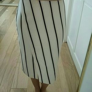 White House Black Market Stripe Wrap Pencil Skirt